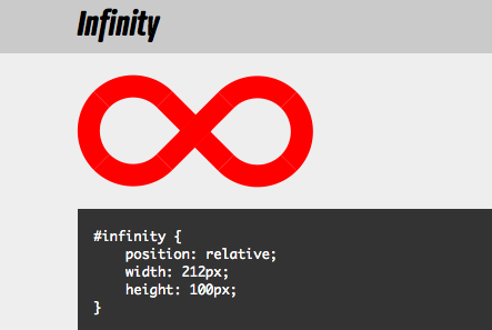 Infinity Symbol Generated Using CSS